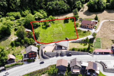 Terrain avec permis de construire en force – Projet de 3 chalets à Brignon (Nendaz)