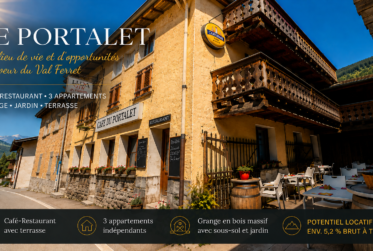 Un Lieu de Vie et d'Opportunités au coeur du Val Ferret : Immeuble mixte, café-restaurant et 3 appartements, grange et jardin