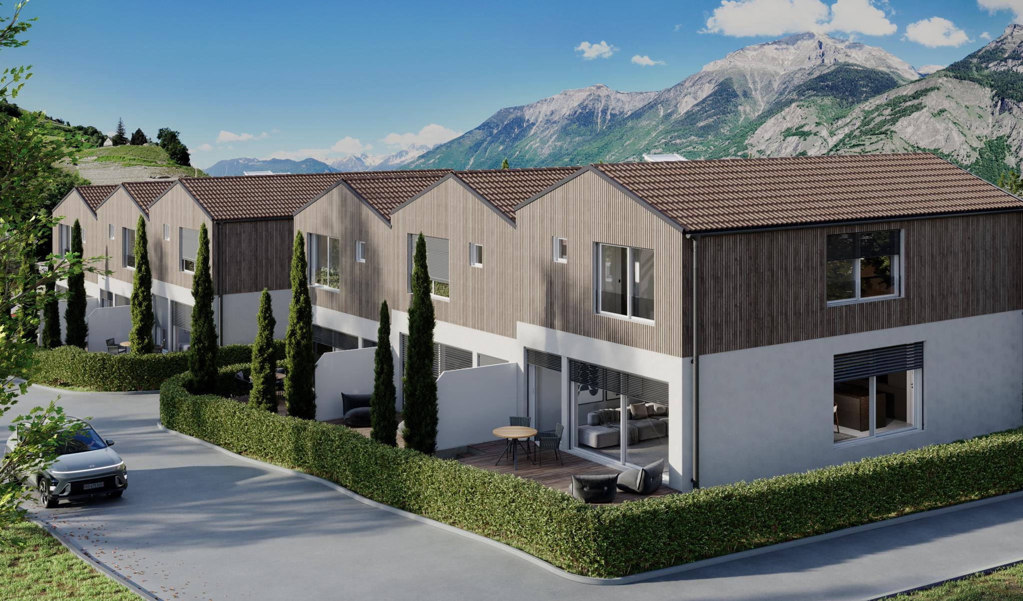 SAXON " Les Villas du Verger" – 6 VILLAS CONTEMPORAINES ENTRE VERGERS ET MONTAGNES - 4.5 pces - 2 places de parc incluses